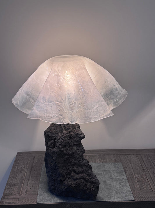 Clouds Over Haleakalā — sculptural lighted art by Julie Scheyer
