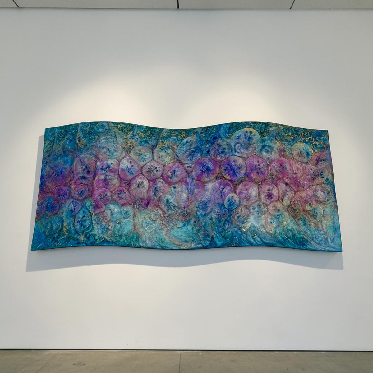 Drifting Lahaina Flowers by Julie Scheyer — installed